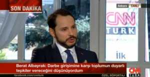 Berat albayrak, CNN-Türk'te